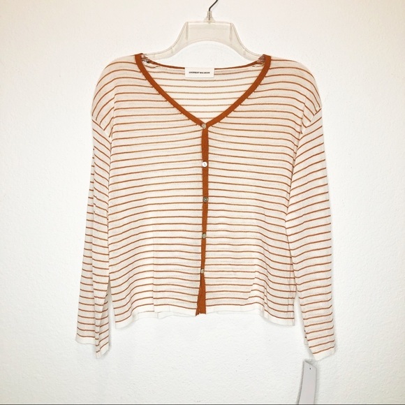 NWT Goodnight Macaroon Maddie Striped Cardigan Sweater - Picture 3 of 7
